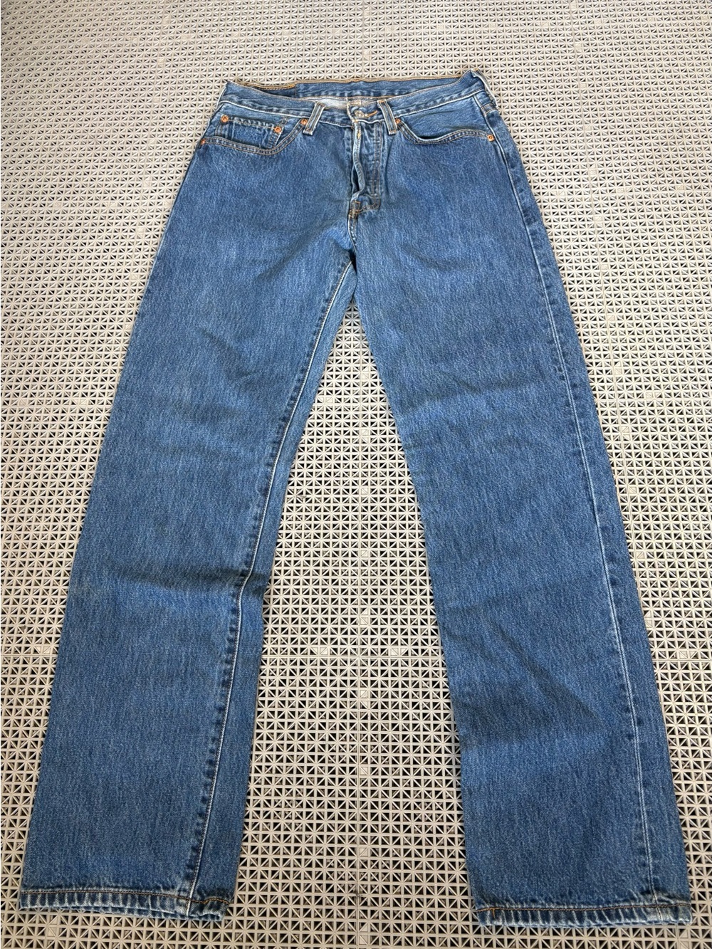 2007 Levi's 501 Button-Fly Straight-Leg Blue Jeans
